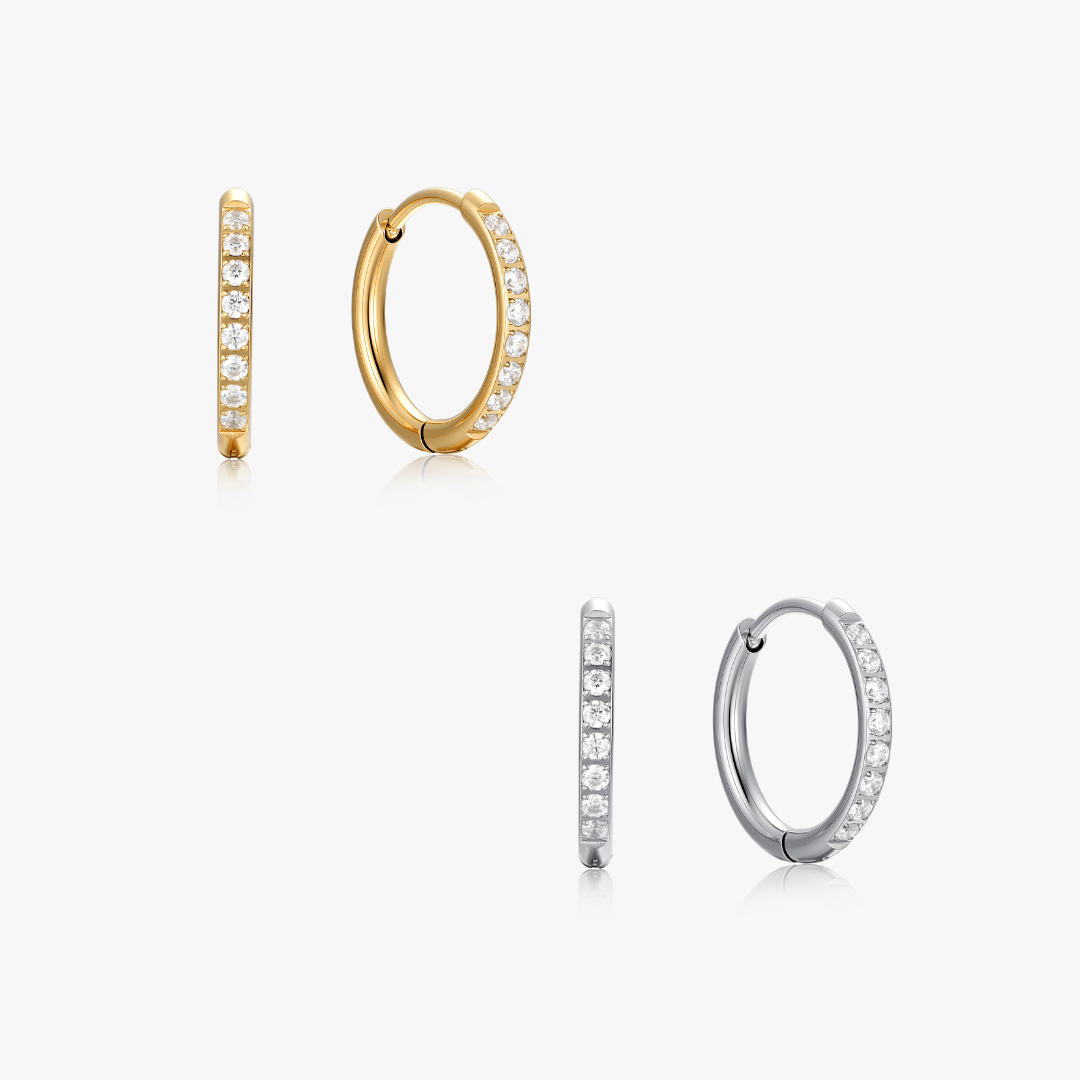 Crystal Mini Hoops - Flaire & Co.