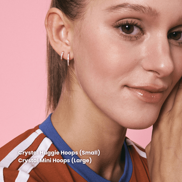 Crystal Mini Hoops - Flaire & Co.
