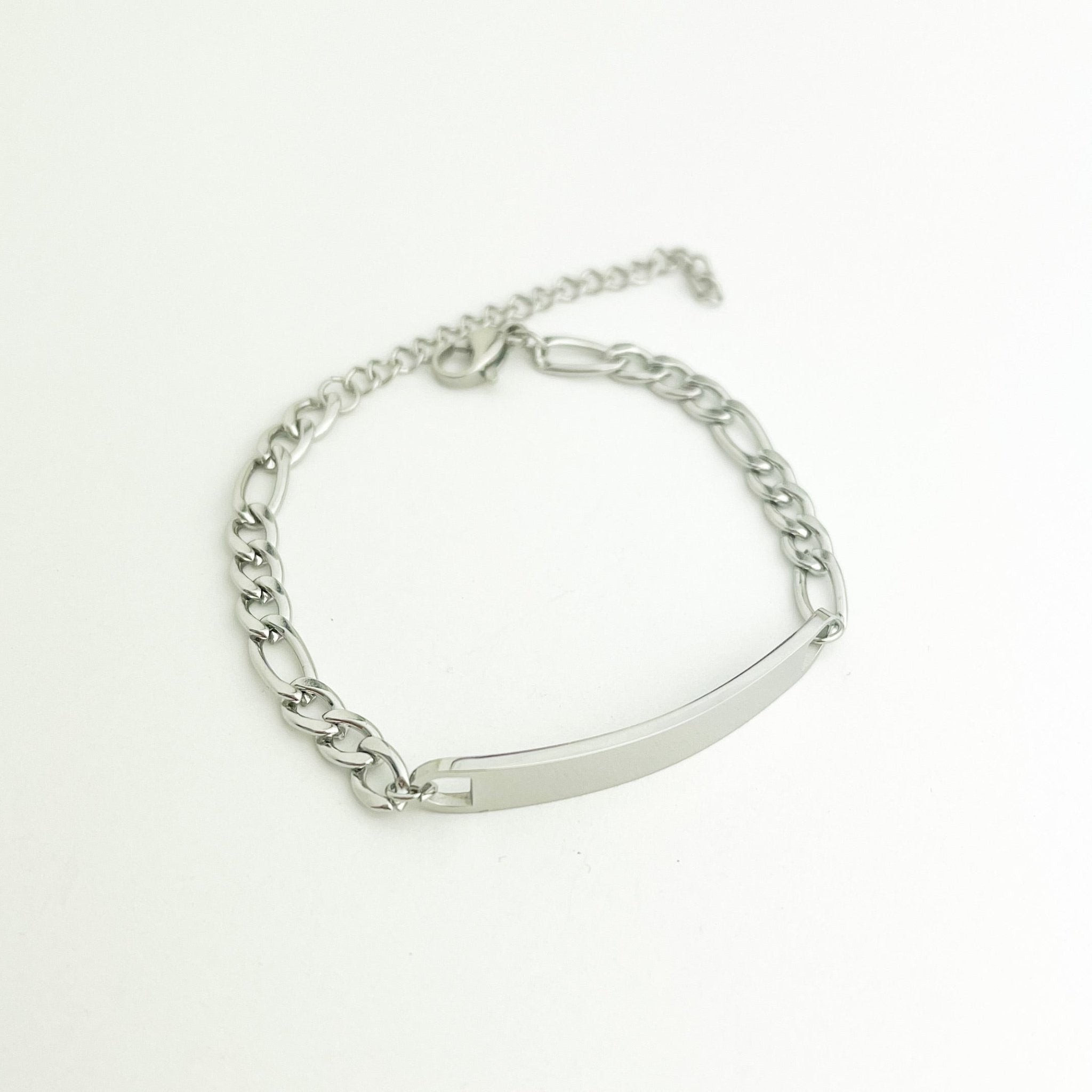 Customized Figaro Chain Bracelet - Flaire & Co.