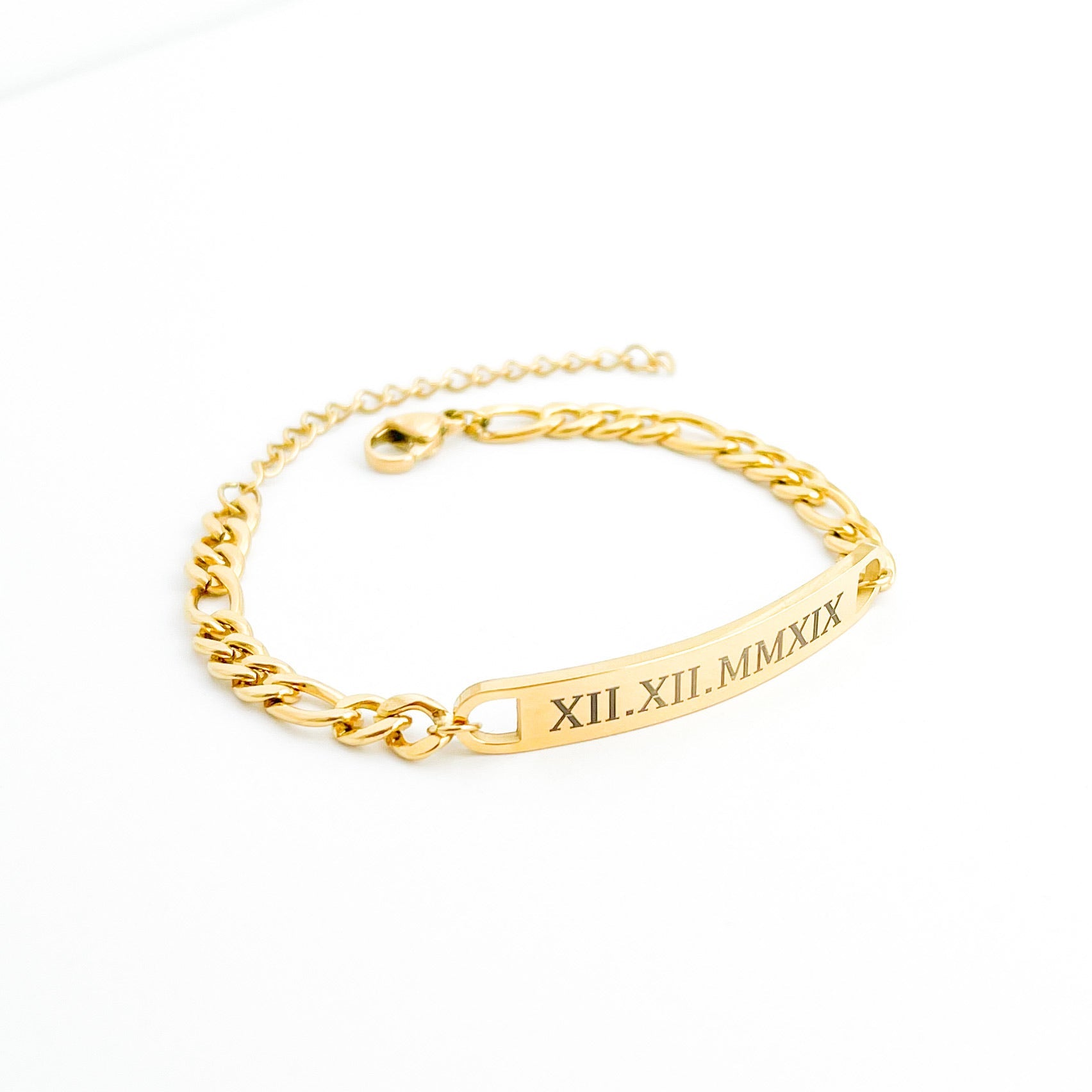 Customized Figaro Chain Bracelet - Flaire & Co.