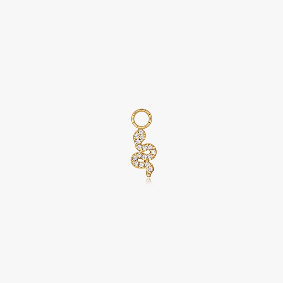 CZ Snake Hoop Charm - Flaire & Co.