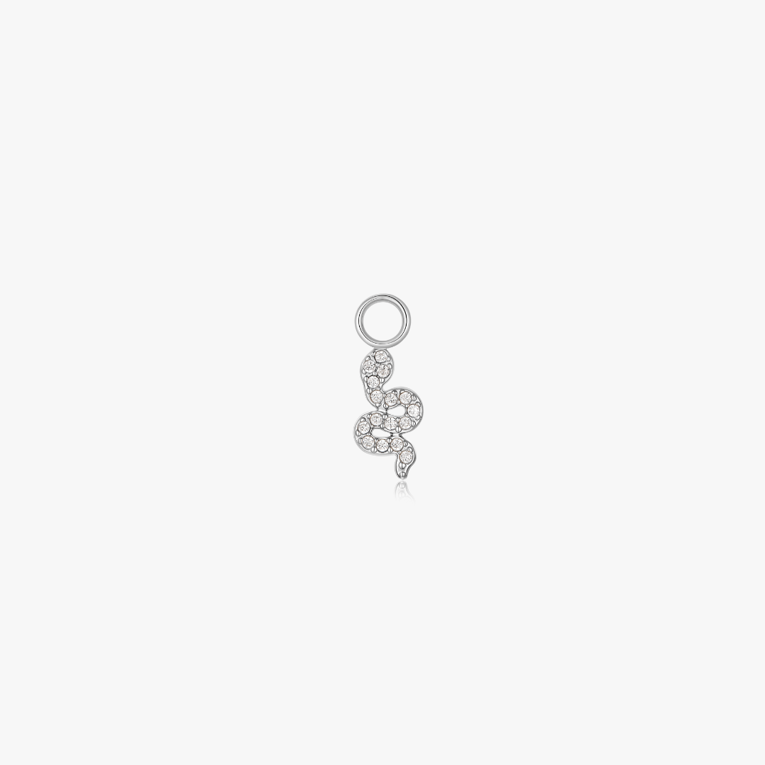 CZ Snake Hoop Charm - Flaire & Co.