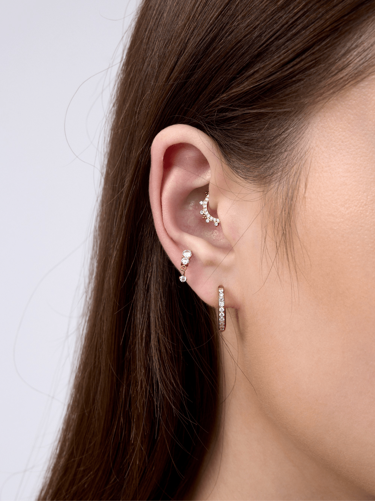 CZ Titanium Hoops - Flaire & Co.