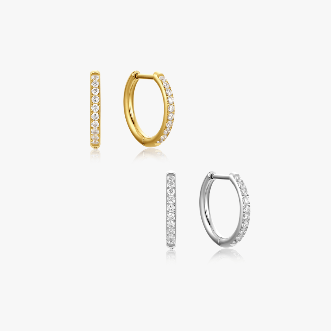 CZ Titanium Hoops - Flaire & Co.