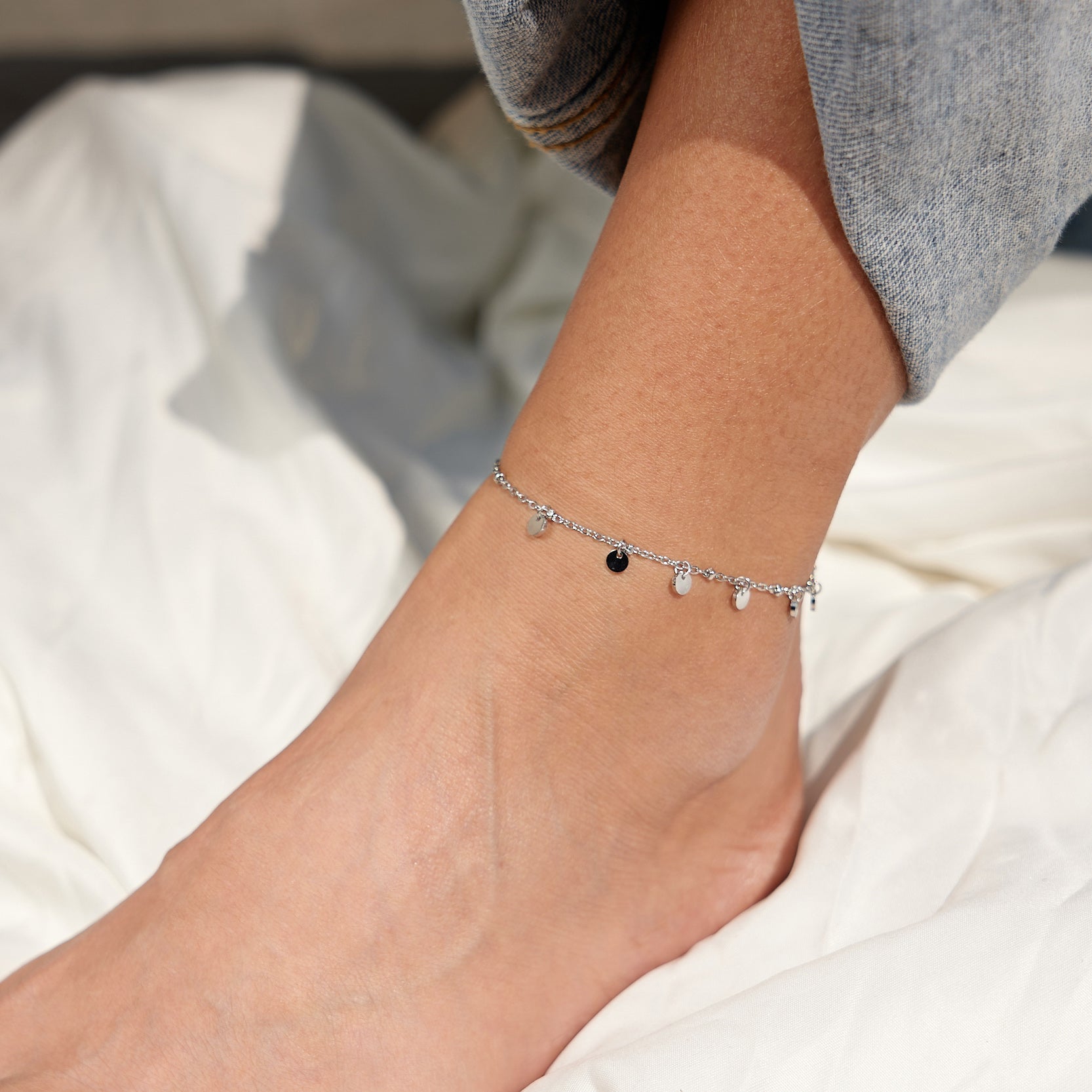 Dangling Disks Anklet - Flaire & Co.