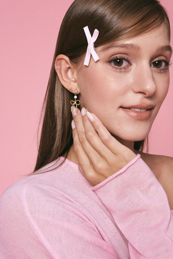 Darling Pearl Bow Earrings - Flaire & Co.