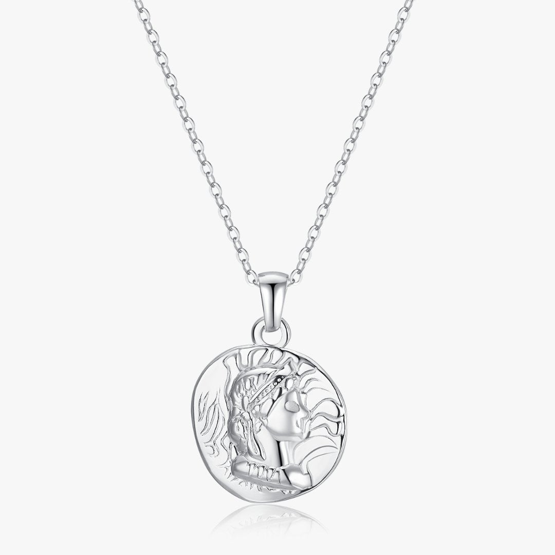 Delilah Coin Necklace in Silver - Flaire & Co.