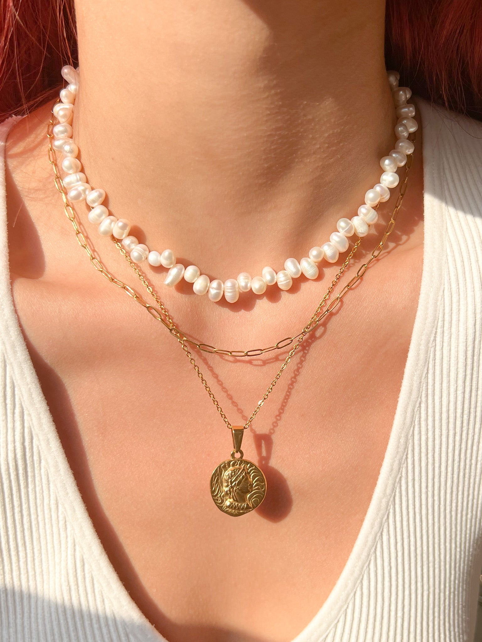 Delilah Gold Coin Necklace - Flaire & Co.
