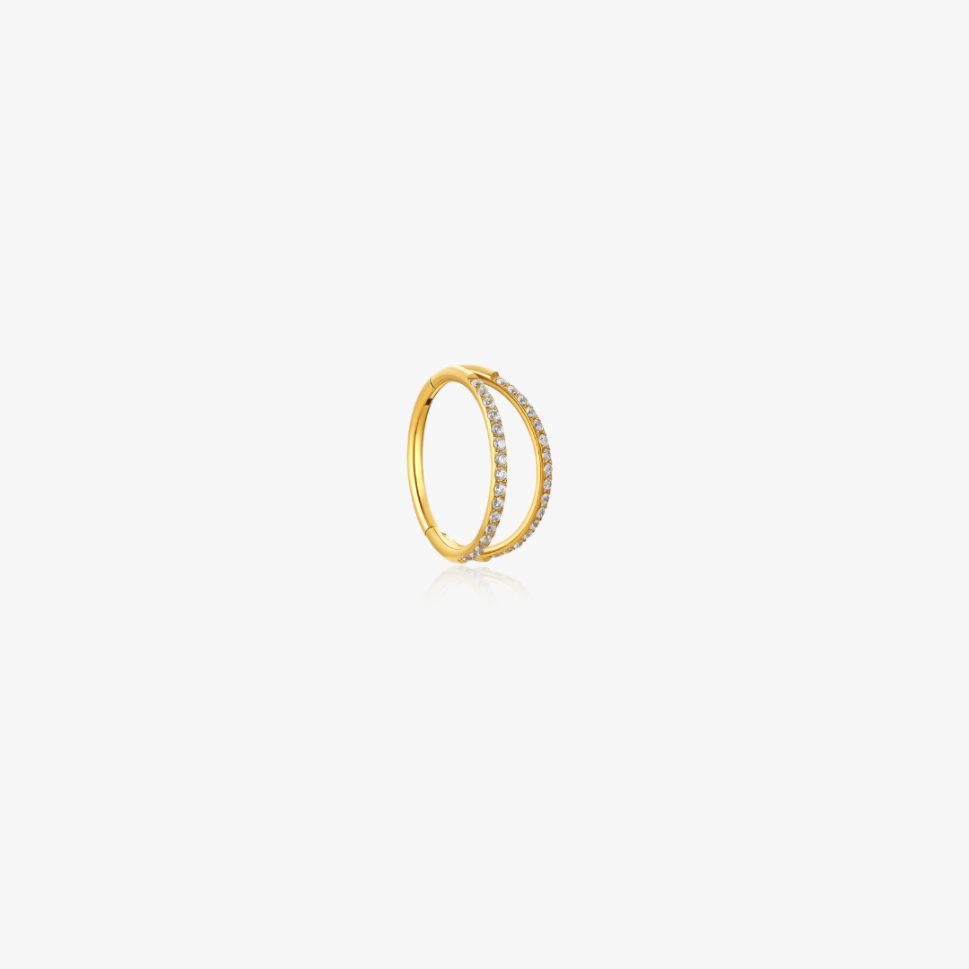Double Loop Titanium Hoop (Single) - Flaire & Co.