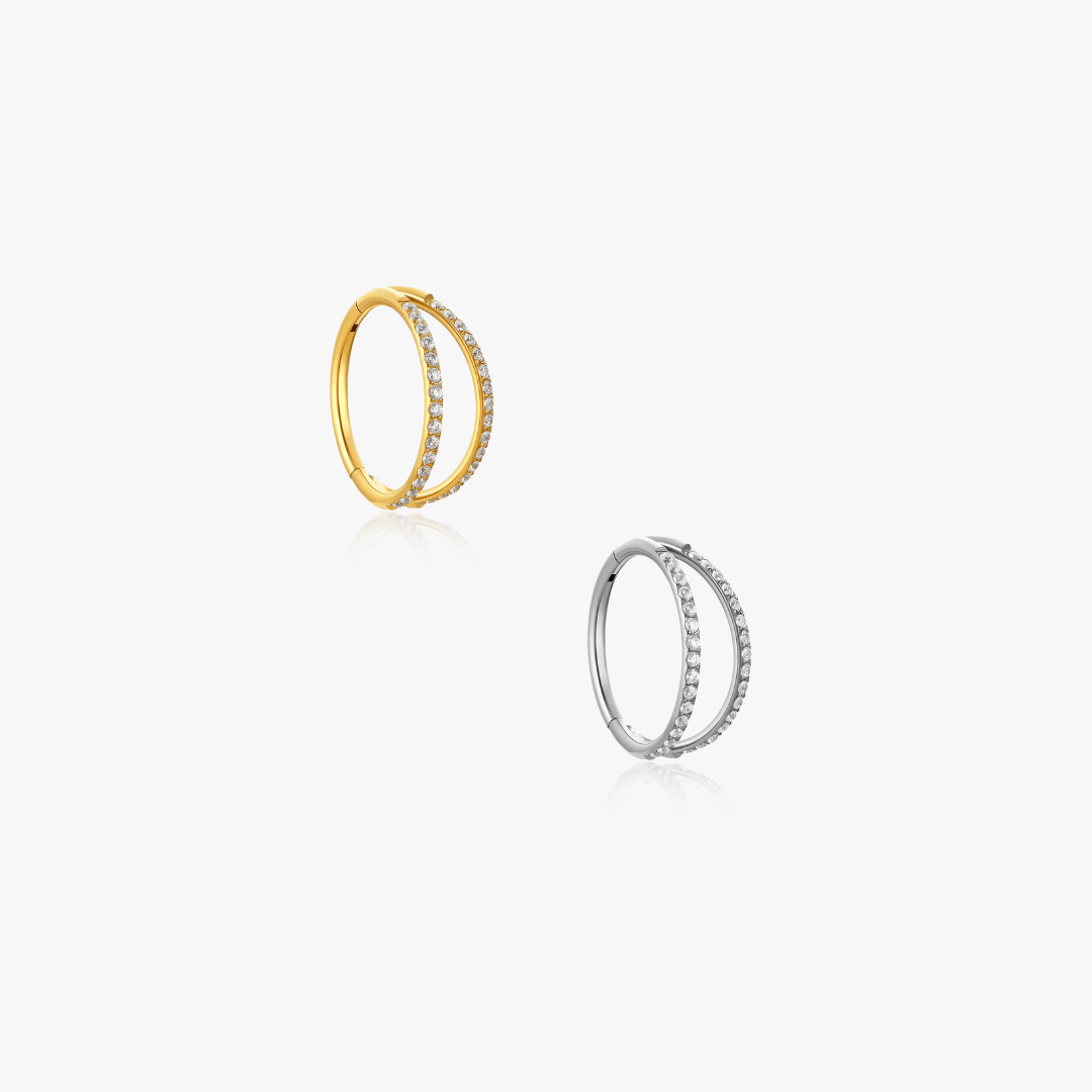 Double Loop Titanium Hoop (Single) - Flaire & Co.