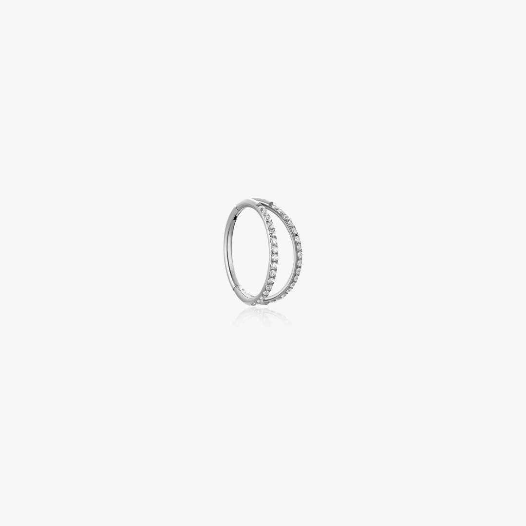 Double Loop Titanium Hoop (Single) - Flaire & Co.