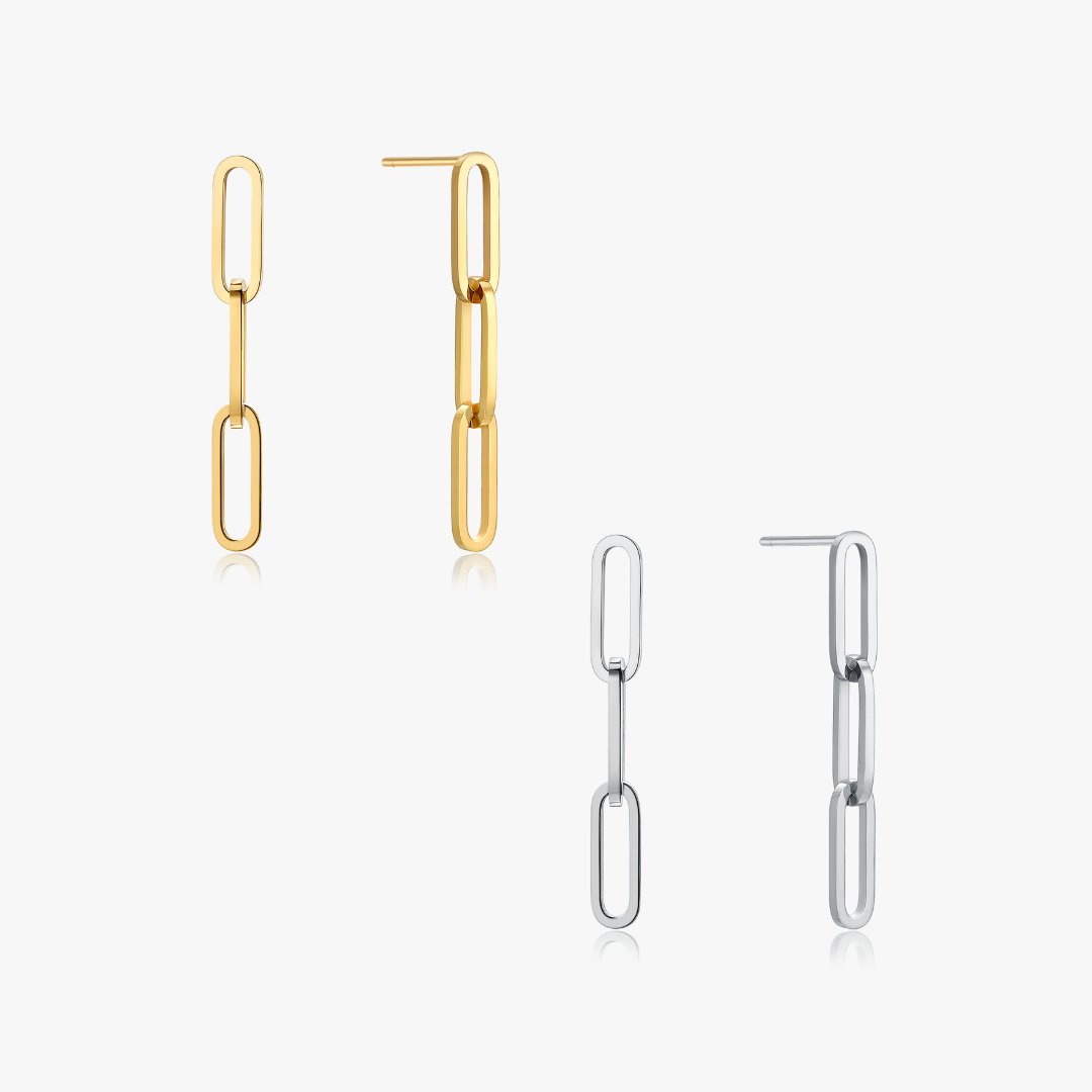 Drop The Link Earrings - Flaire & Co.