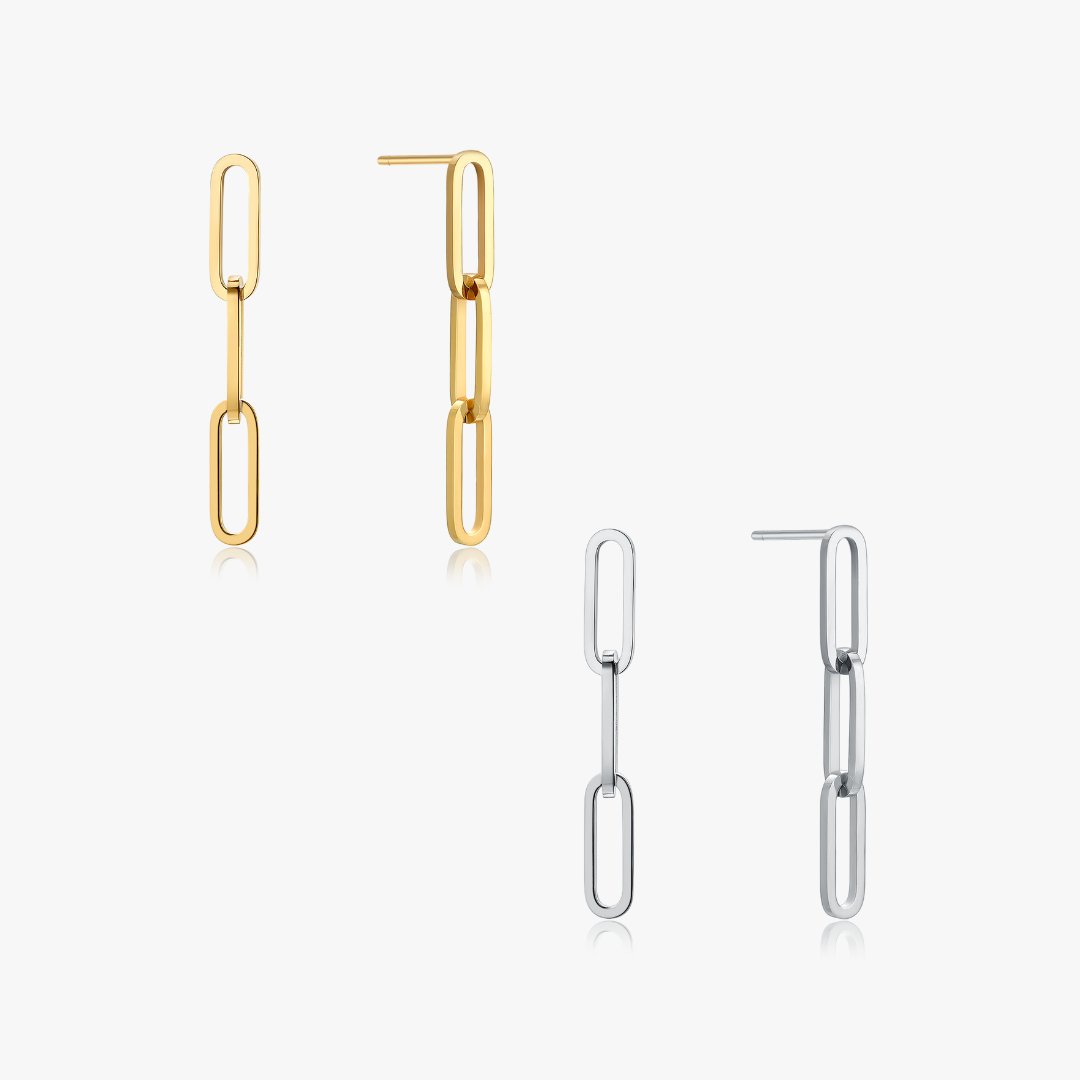 Drop Link Earrings