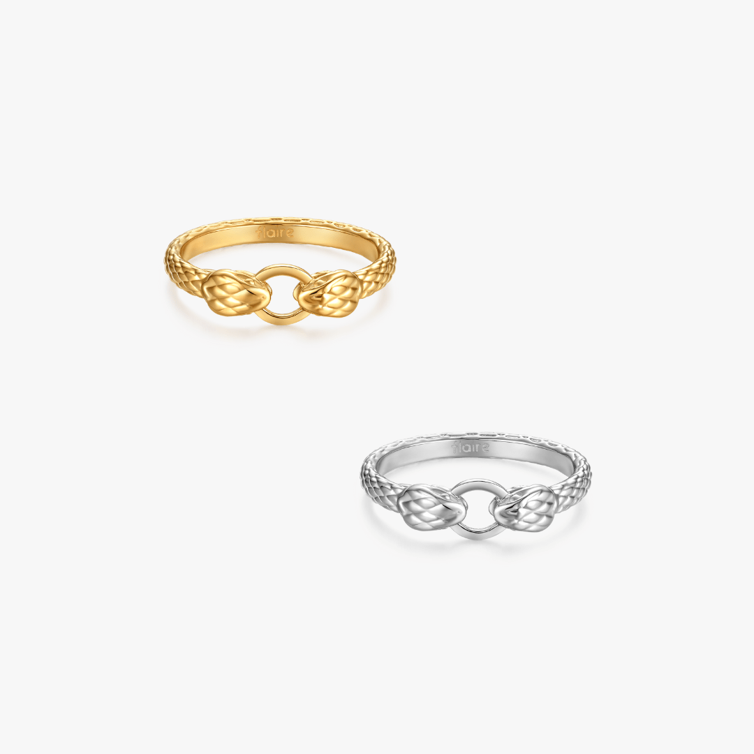 Dual Head Snake Ring - Flaire & Co.