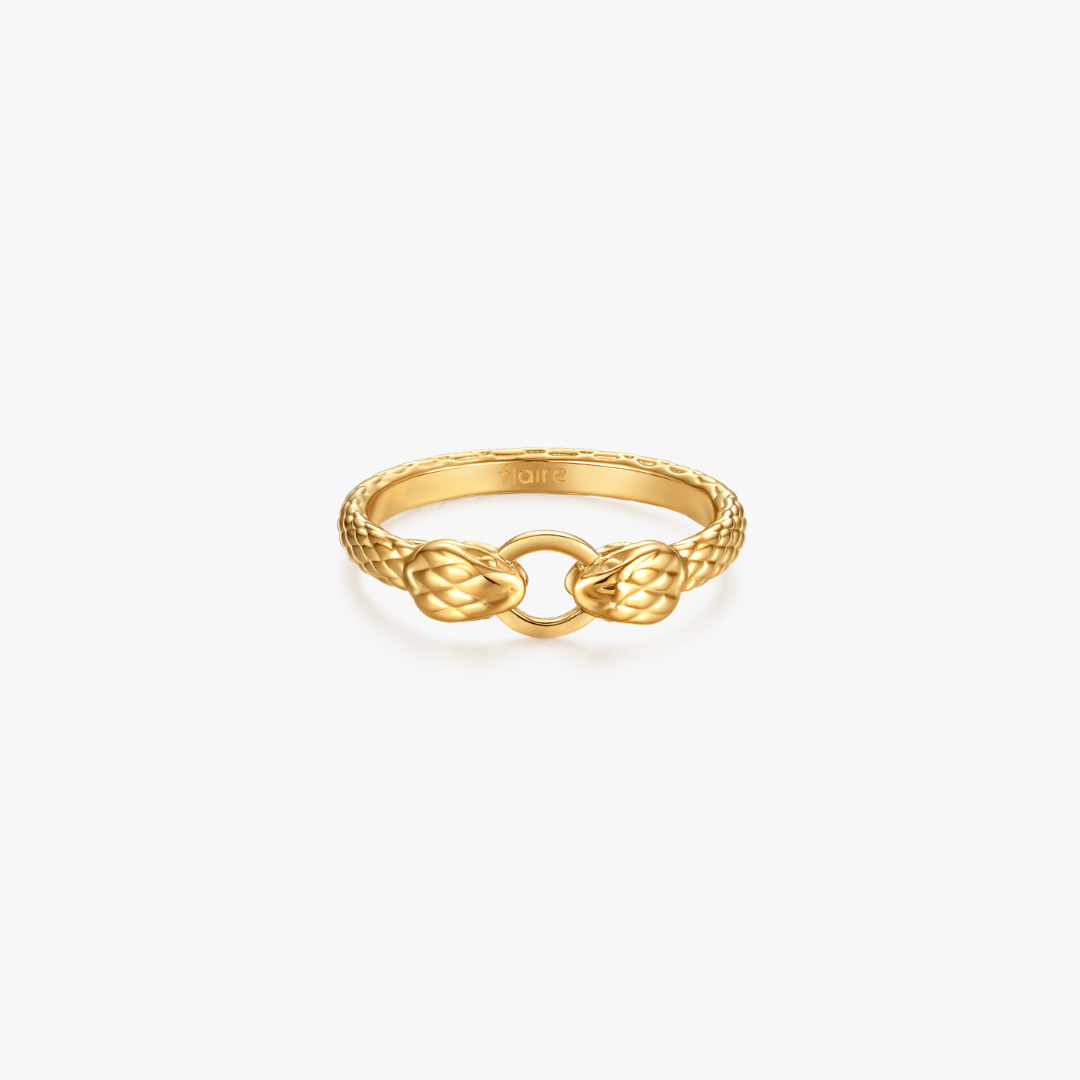 Dual Head Snake Ring - Flaire & Co.