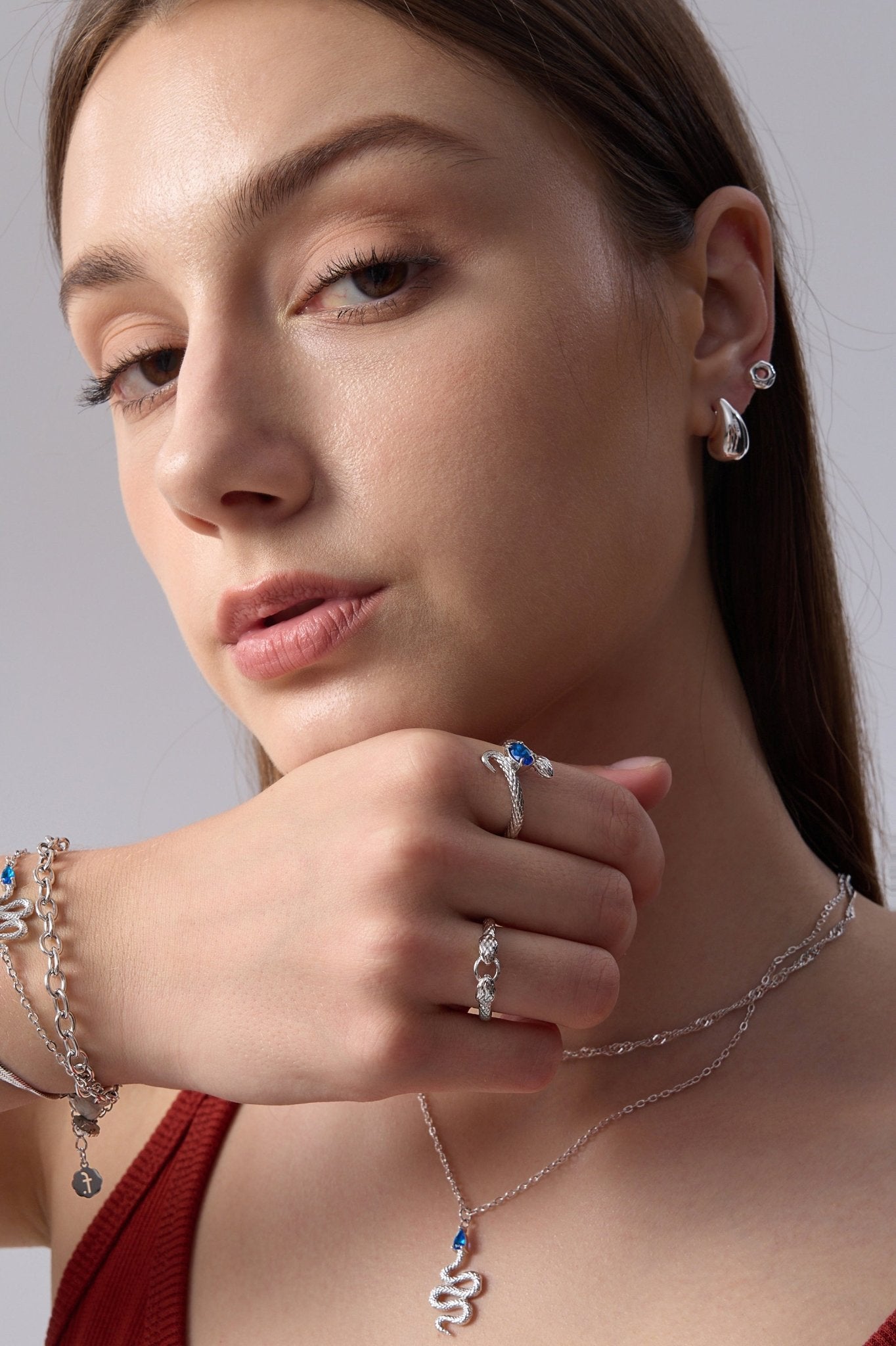 Dual Head Snake Ring - Flaire & Co.