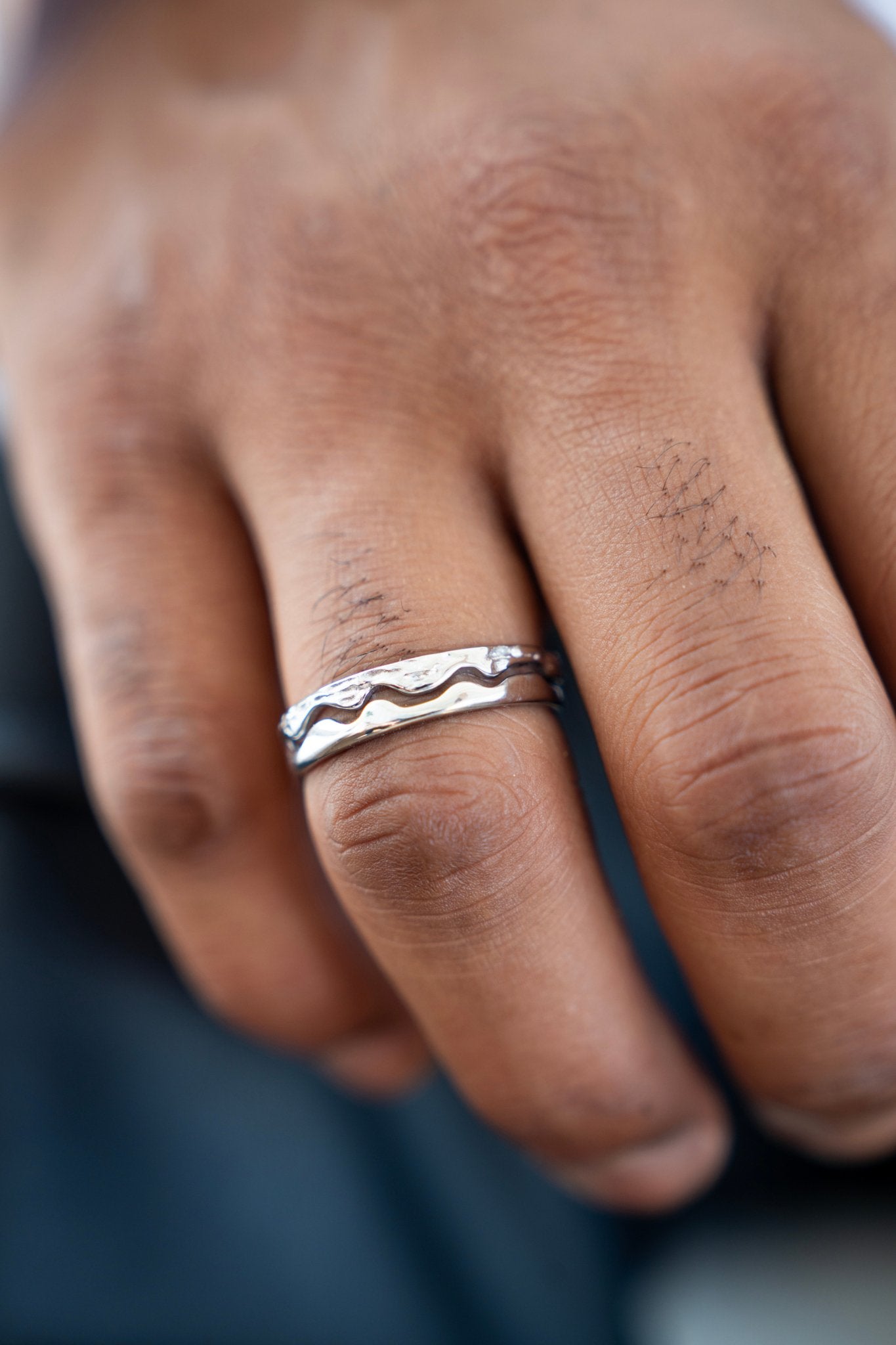 Dueling Mountain Silver Ring (Unisex) - Flaire & Co.