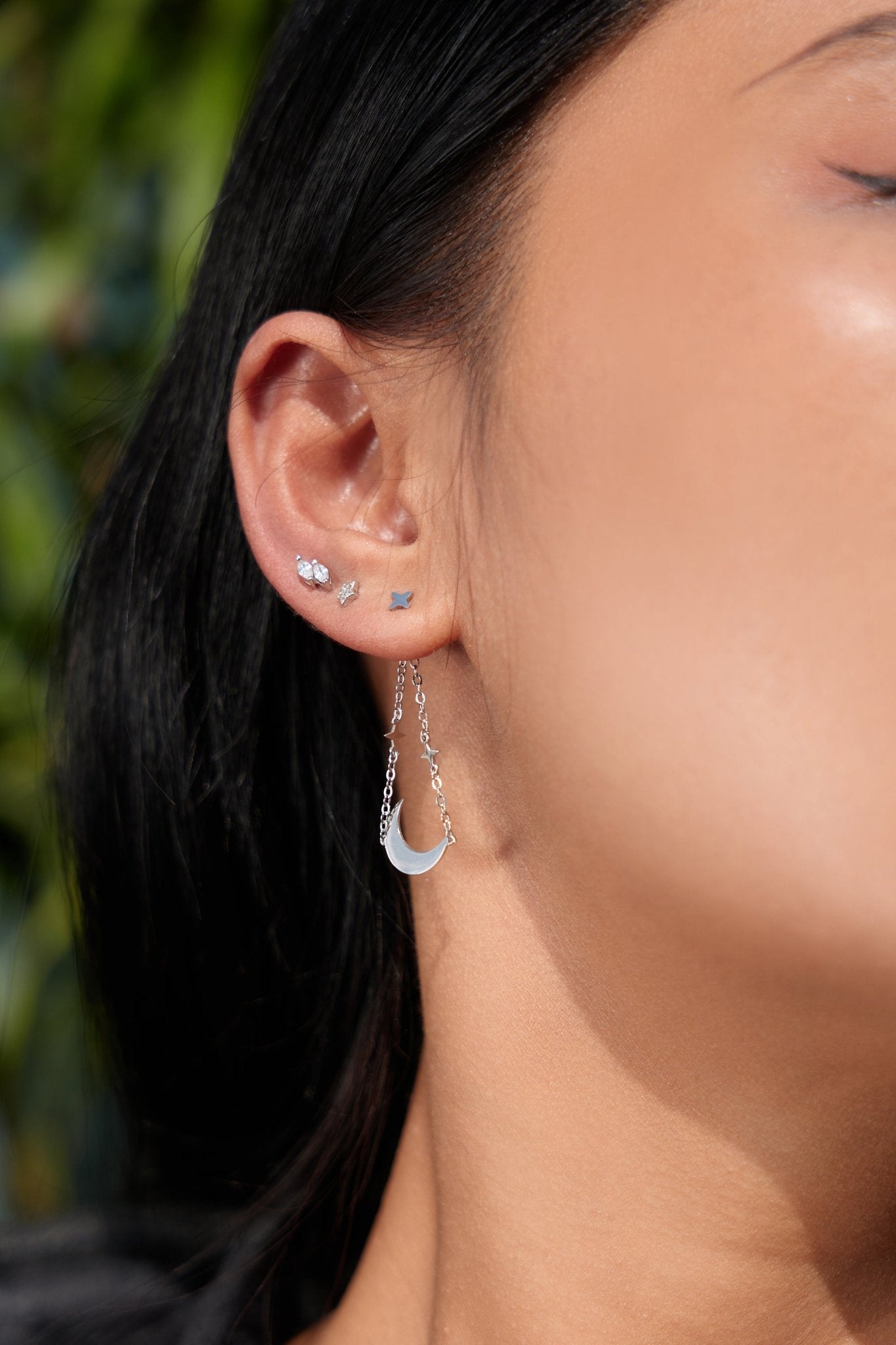 Duo Gem Threadless Flat Back Stud - Main Image