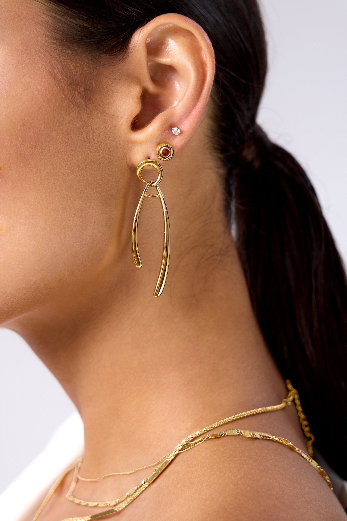 Elara Sculptural Drop Earrings - Flaire & Co.