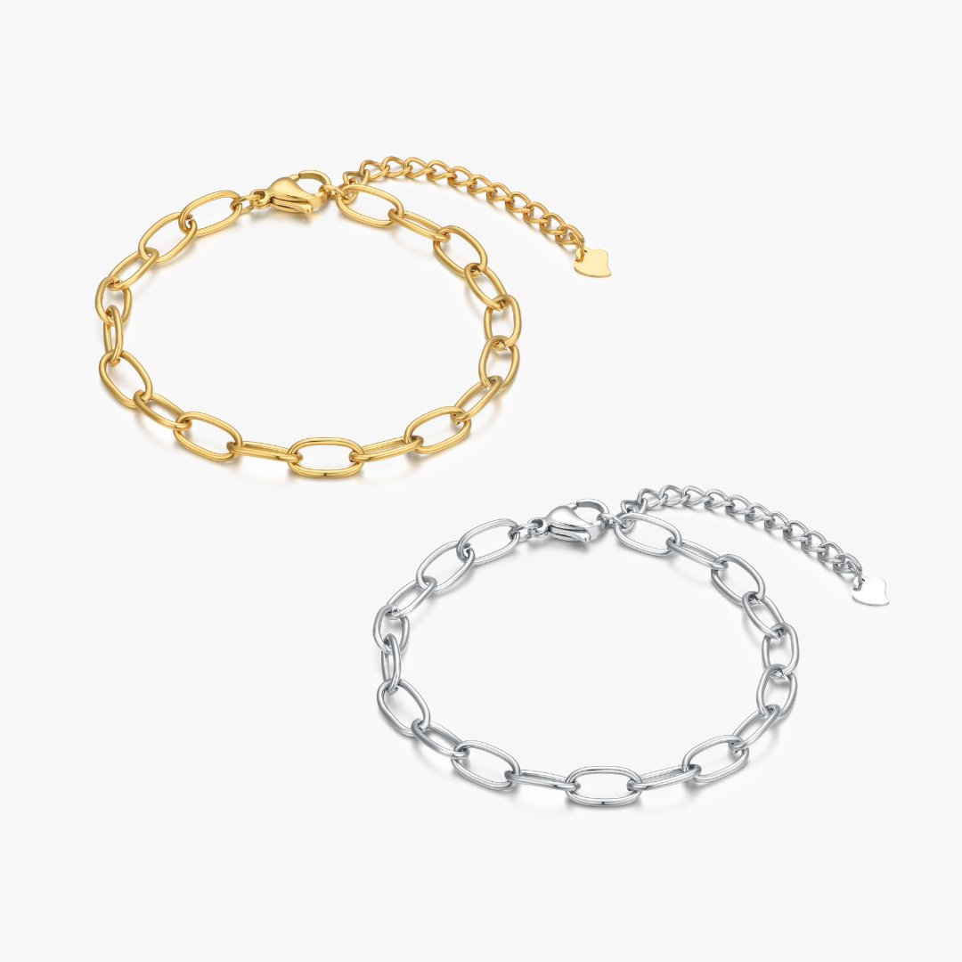 Eleni Link Chain Bracelet (Greek Inspired Collection) - Flaire & Co.