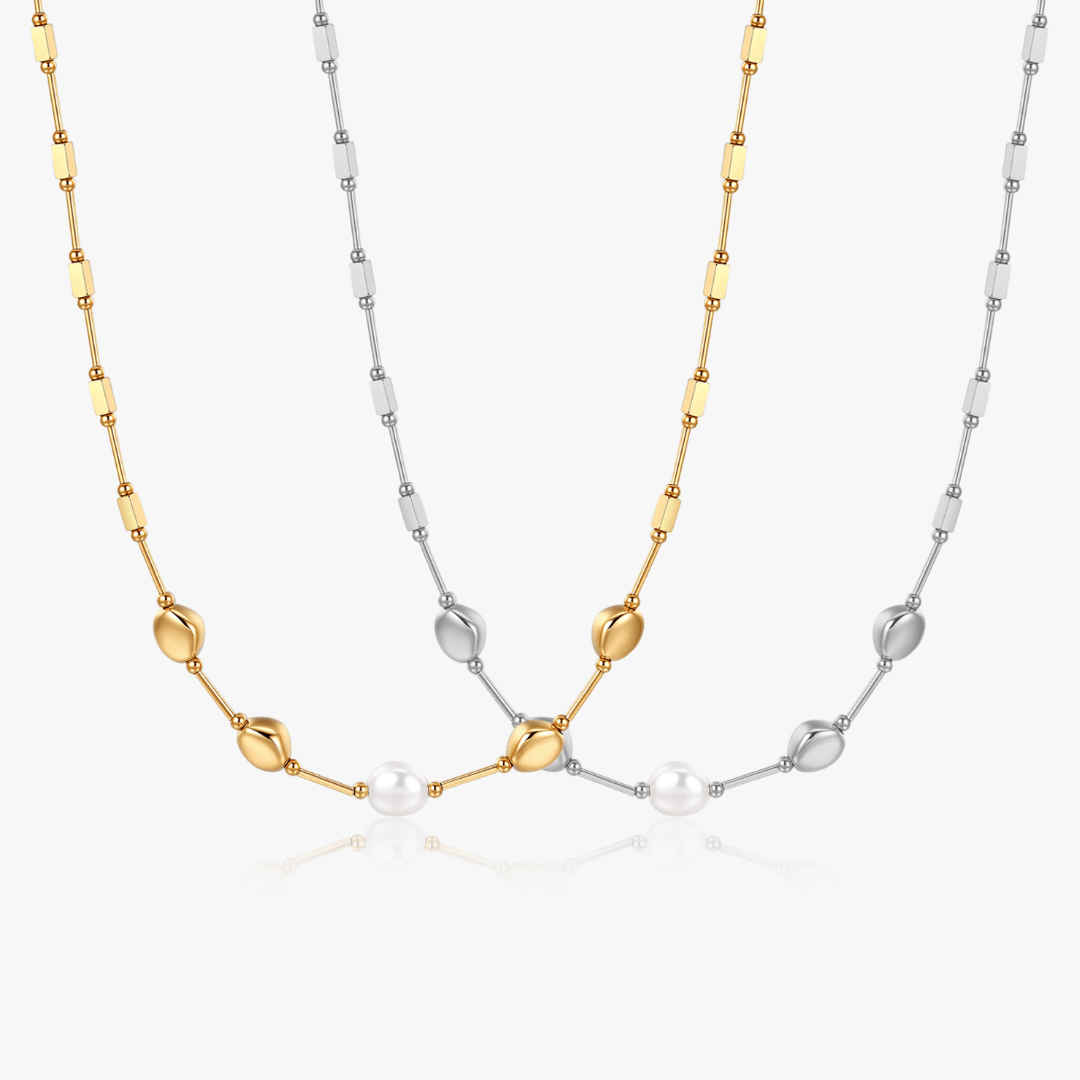 Esme Beaded Pearl Necklace - Flaire & Co.