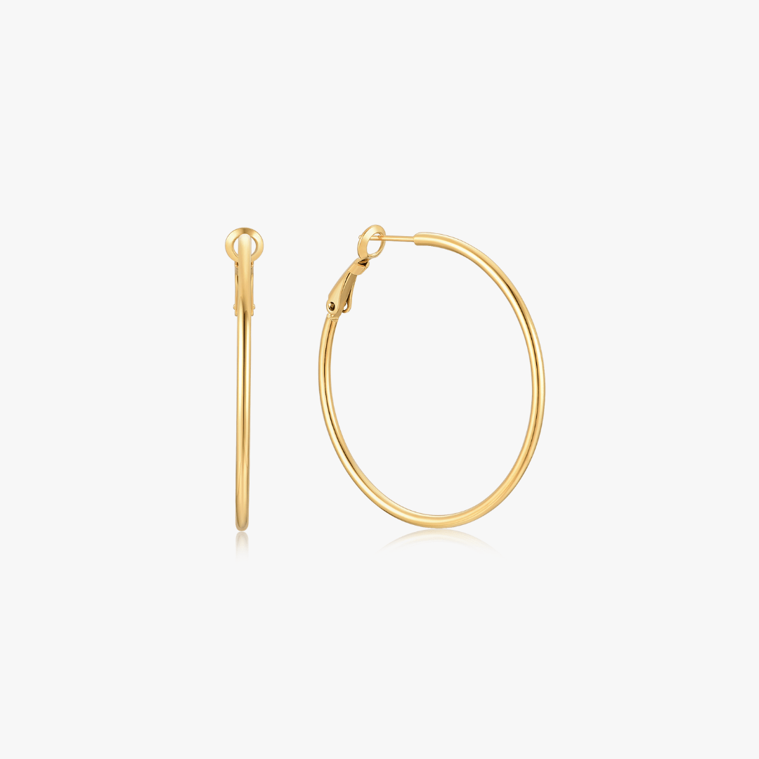 Essential Thin Gold Hoops - Flaire & Co.