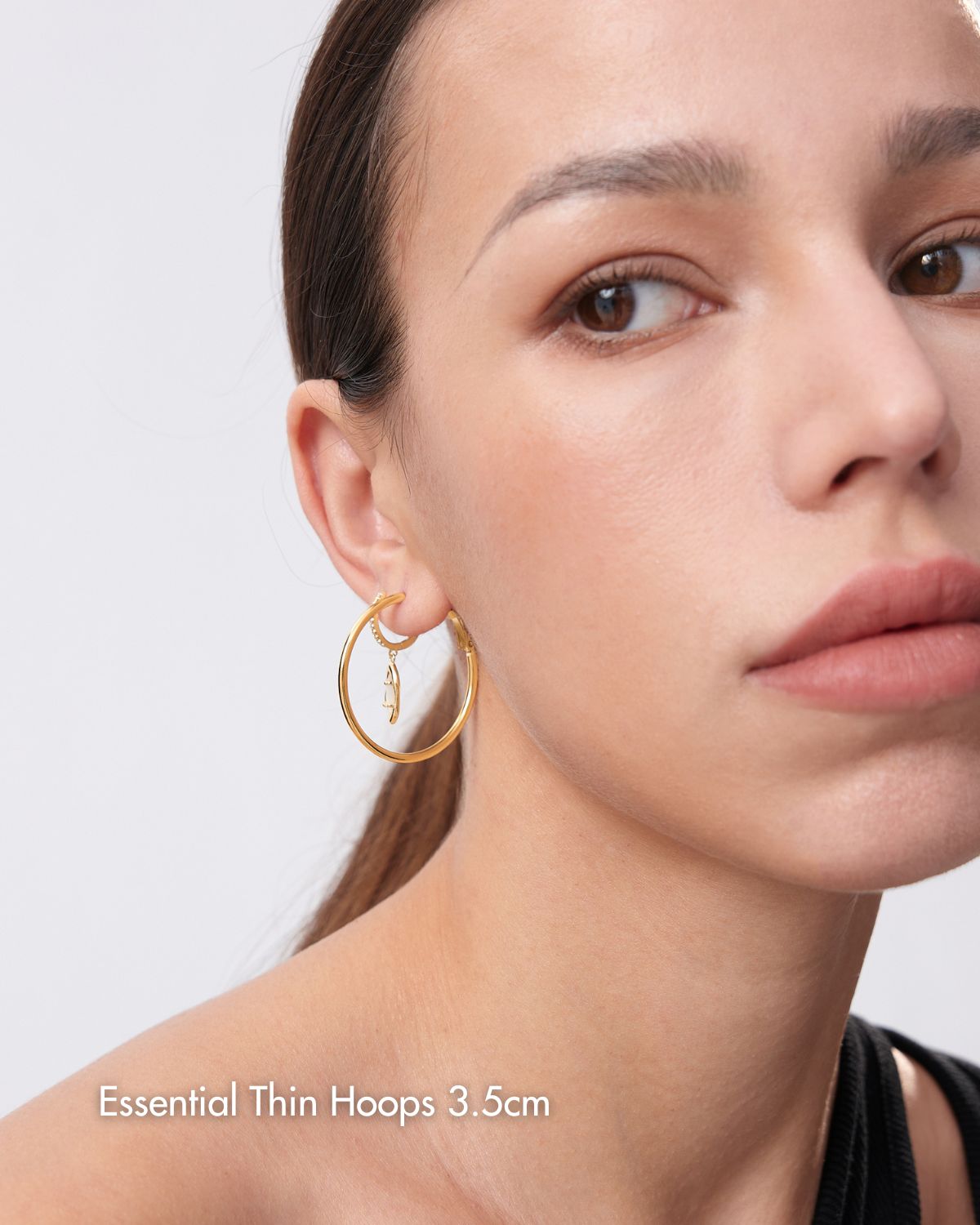 Essential Thin Gold Hoops - Flaire & Co.