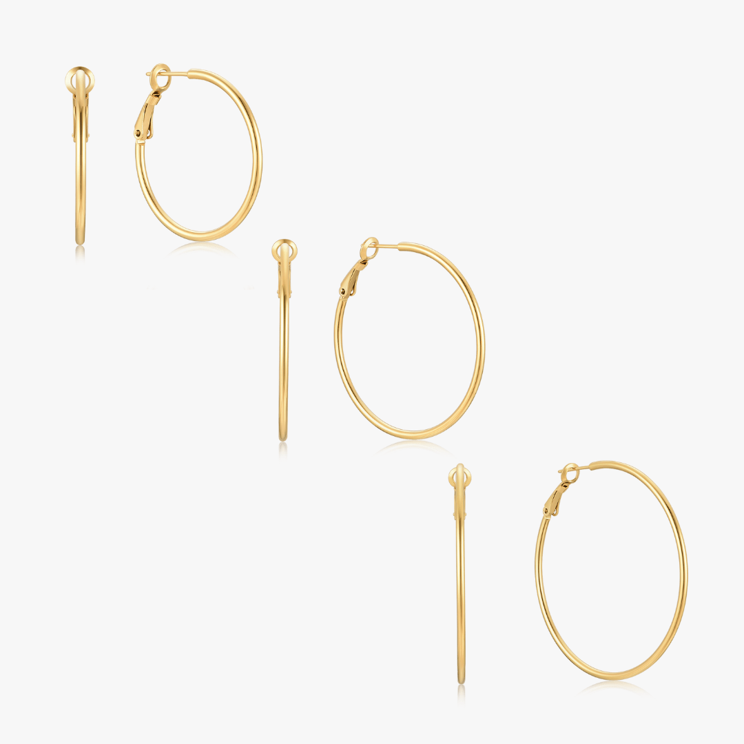 Essential Thin Gold Hoops - Flaire & Co.