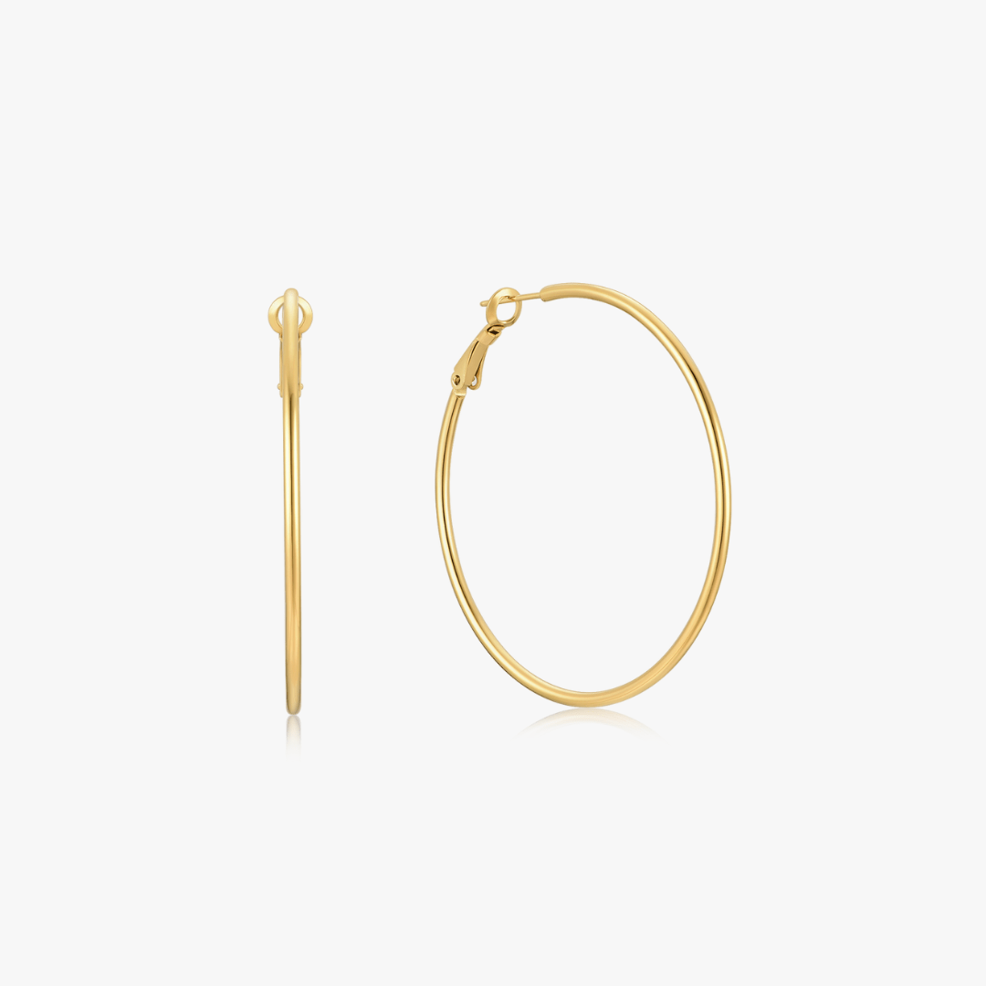 Essential Thin Gold Hoops - Flaire & Co.