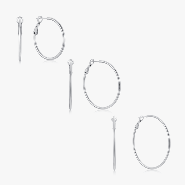 Essential Thin Silver Hoops - Flaire & Co.