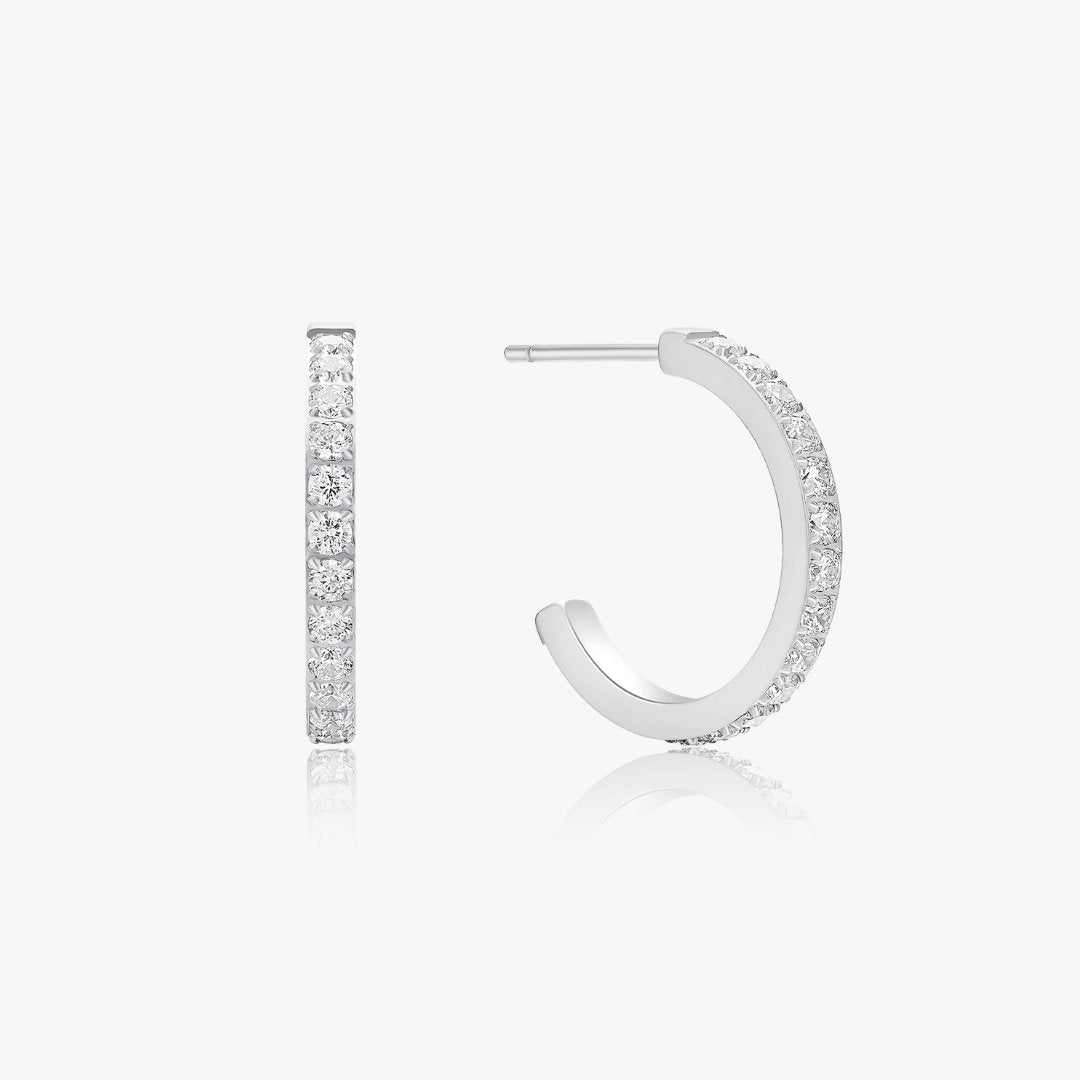 Everyday Medium CZ Hoops - Flaire & Co.