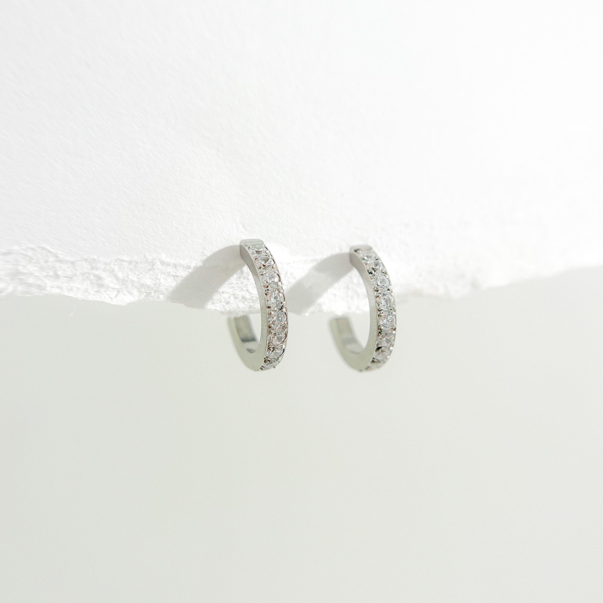 Everyday Mini CZ Hoops in Silver - Flaire & Co.