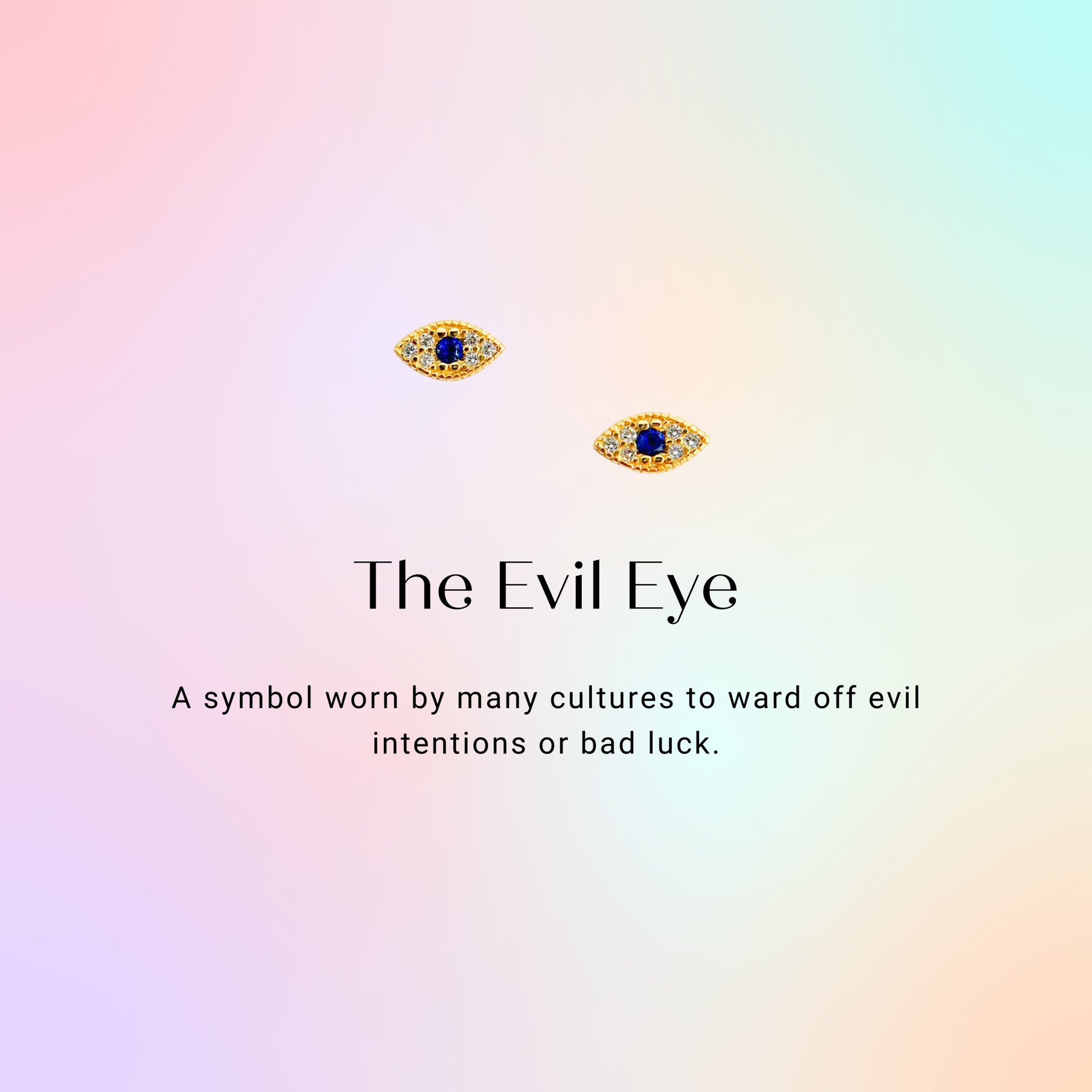 Evil Eye Studs in Gold - Flaire & Co.
