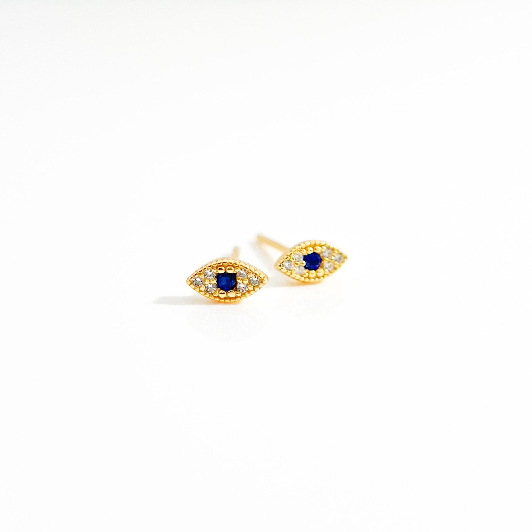 Evil Eye Studs in Gold - Flaire & Co.