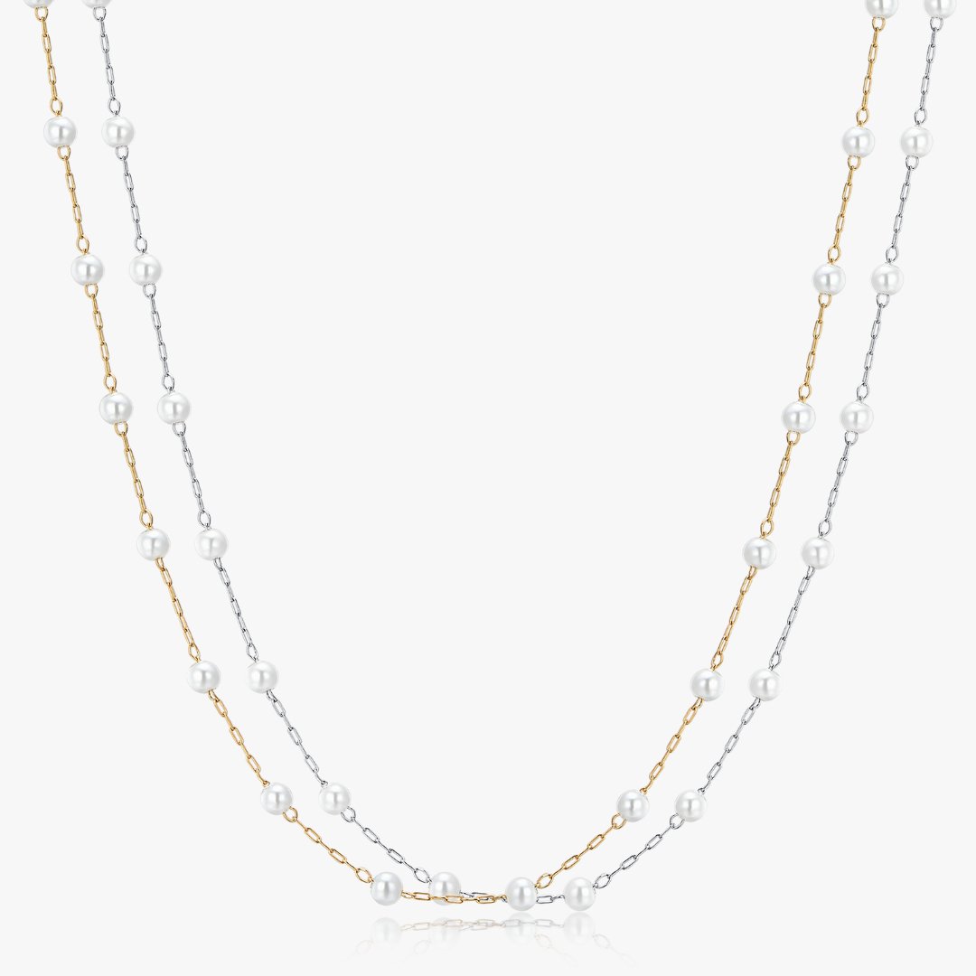 Faux Pearl Choker Necklace