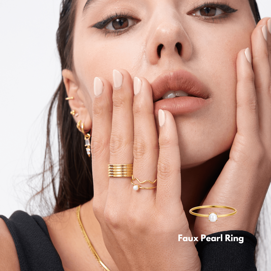 Faux Pearl Ring - Flaire & Co.