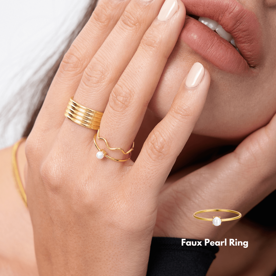 Faux Pearl Ring - Flaire & Co.