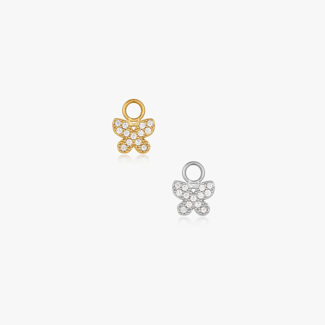 Flutter Pave Hoop Charm (Single) - Flaire & Co.