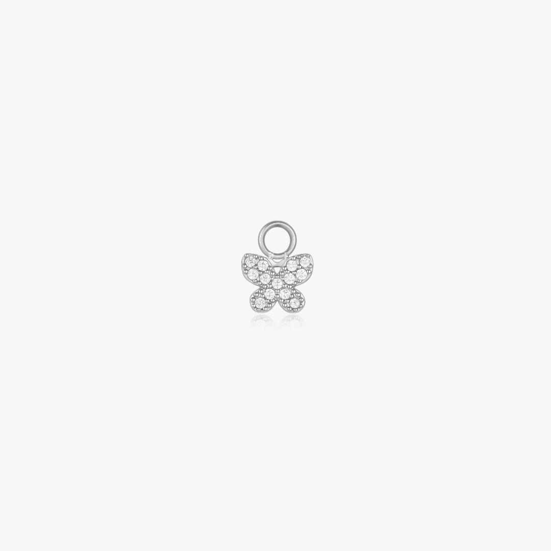 Flutter Pave Hoop Charm (Single) - Flaire & Co.