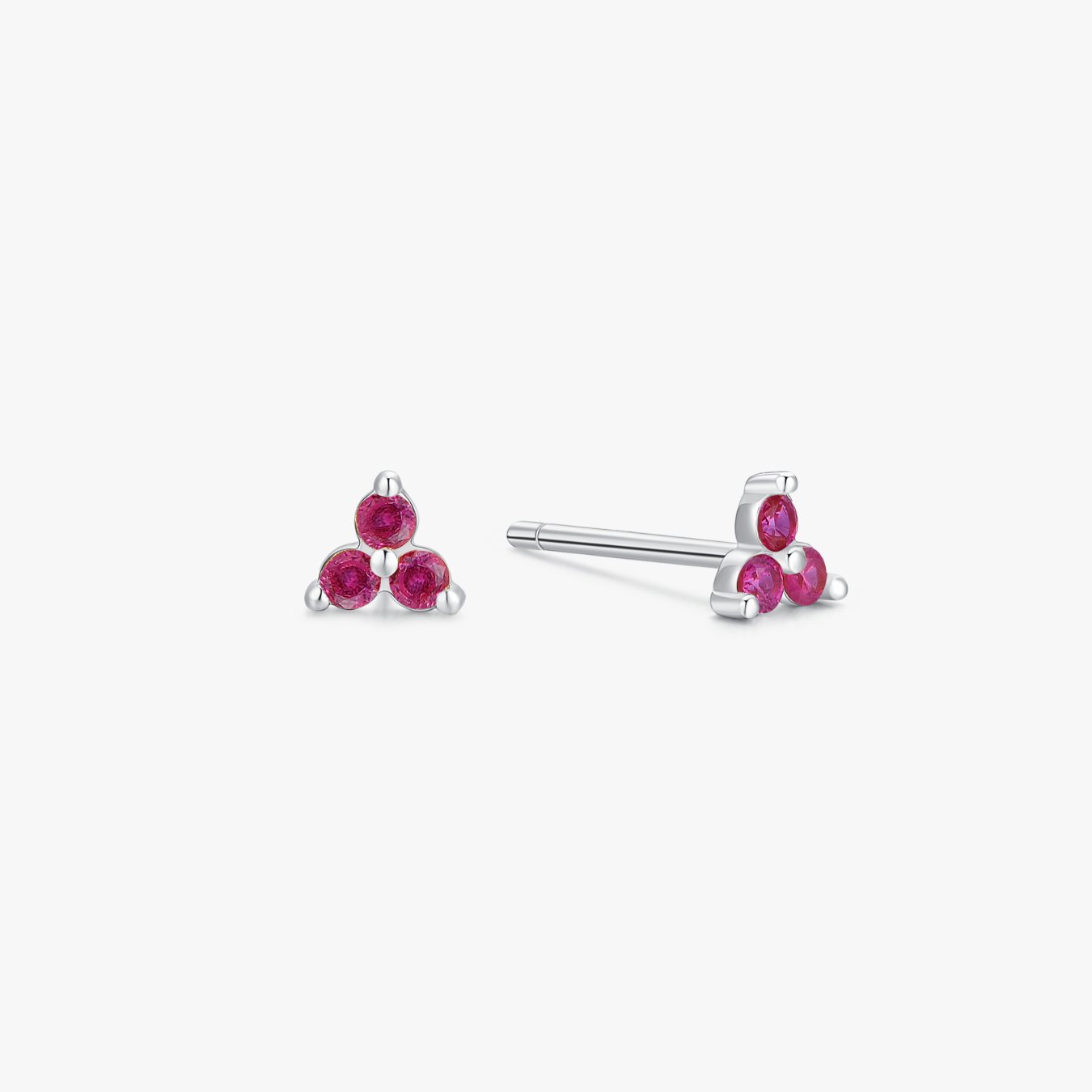 Fuchsia Twinkle Sterling Studs in Silver - Flaire & Co.