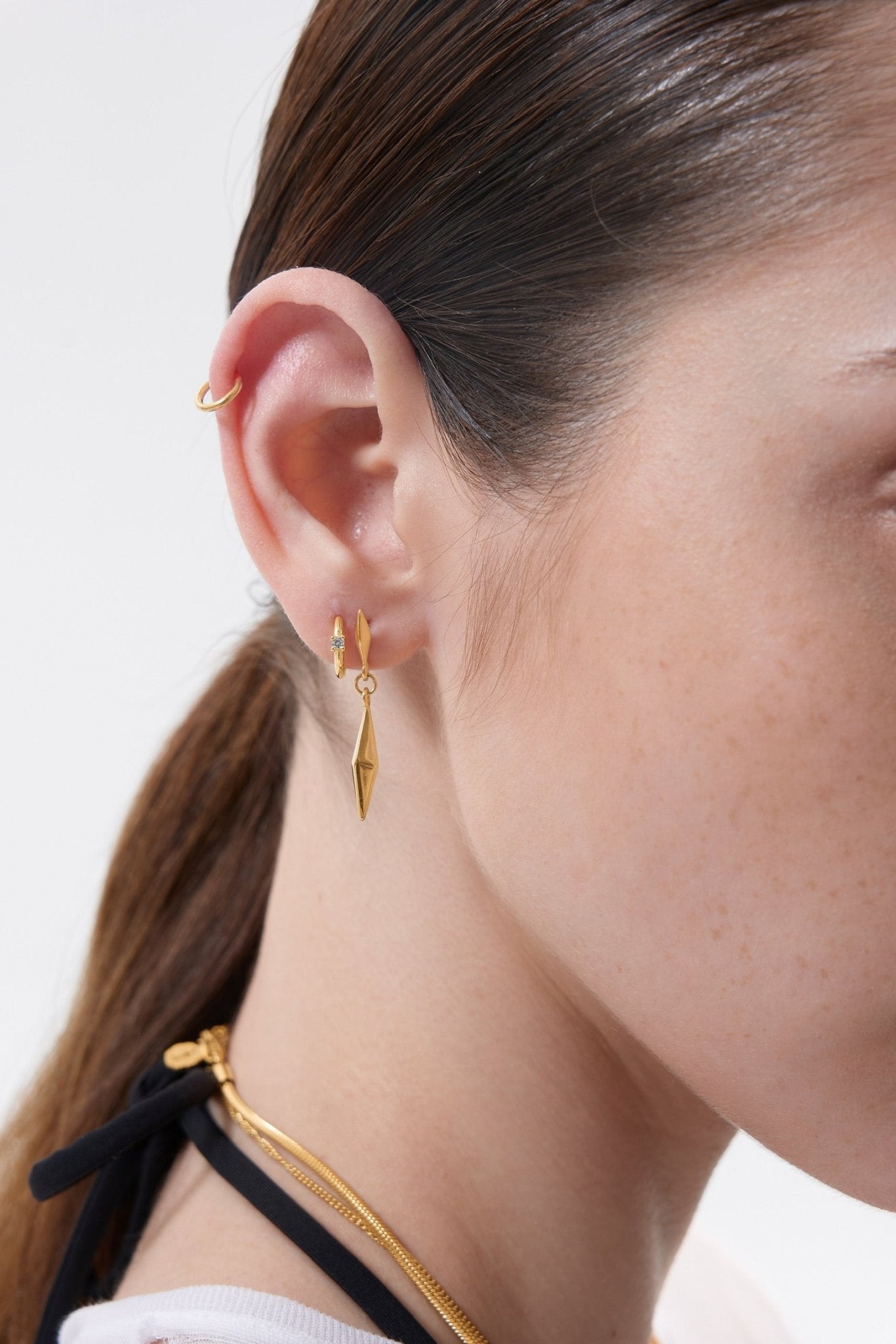 Geometric Drop Earrings (Greek Inspired Collection) - Flaire & Co.