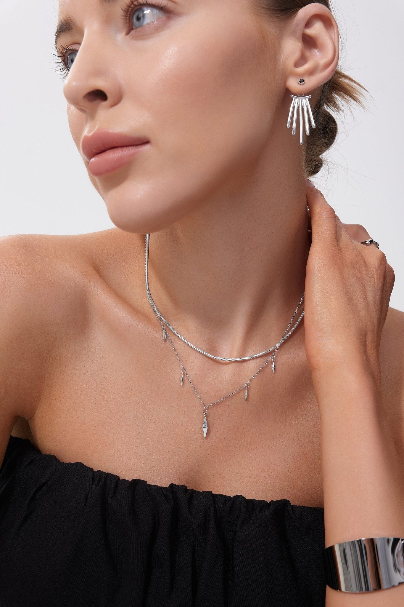 Geometric Drop Necklaces (Greek Inspired Collection) - Flaire & Co.