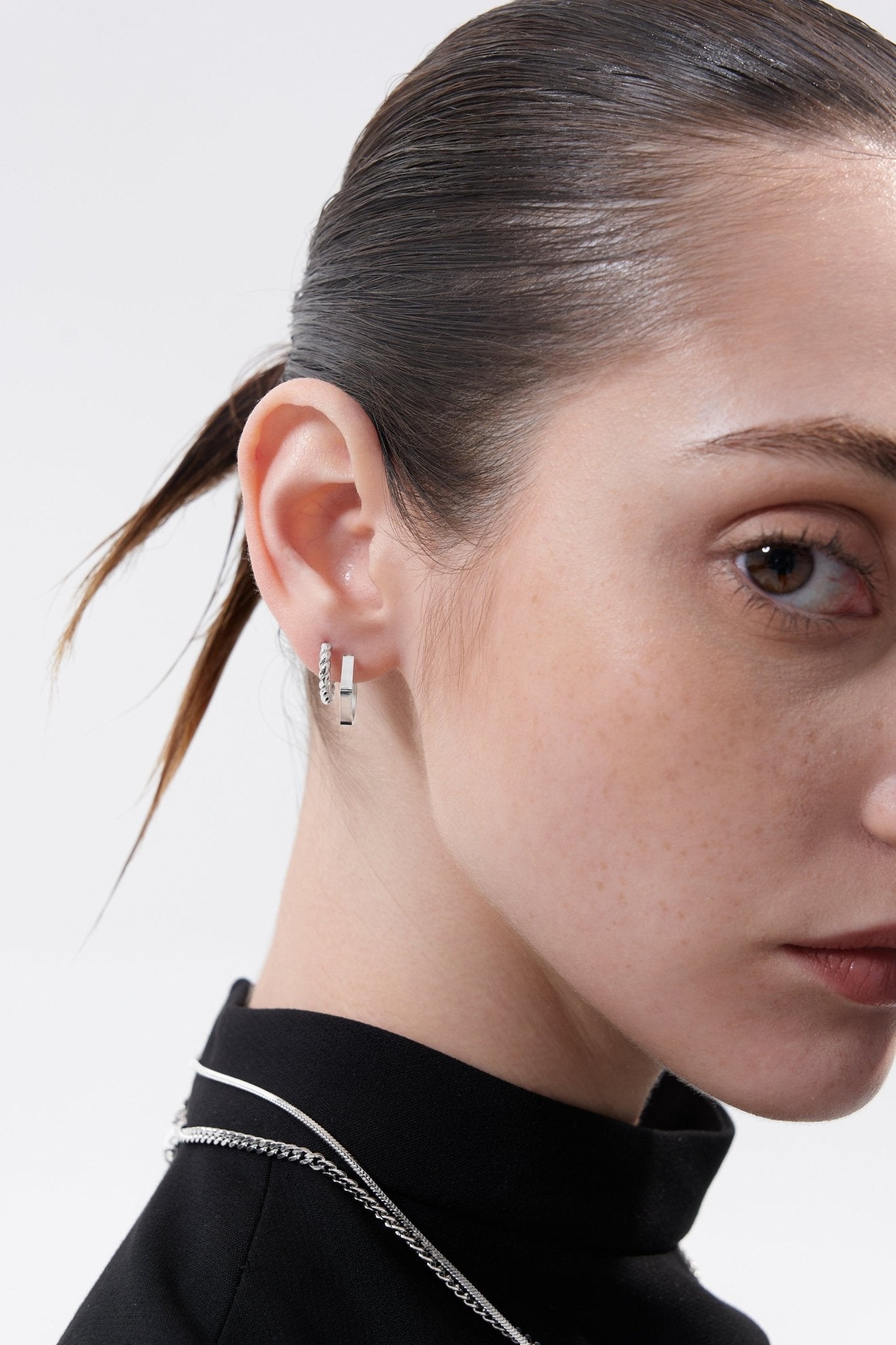 Geometric Earrings in Silver - Flaire & Co.