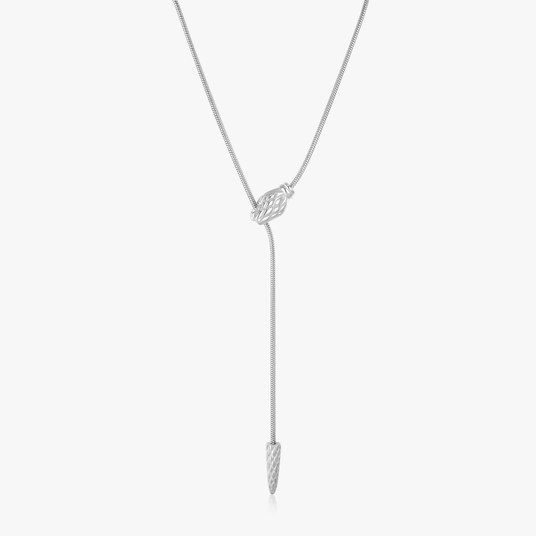 Geometric Snake Lariat Necklace - Flaire & Co.