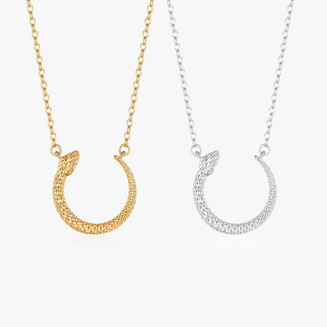 Geometric Snake Pendant - Flaire & Co.