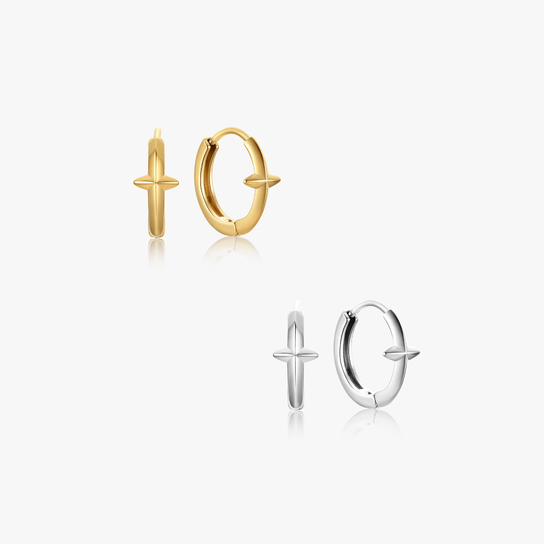 Gia Star Mini Hoops - Flaire & Co.