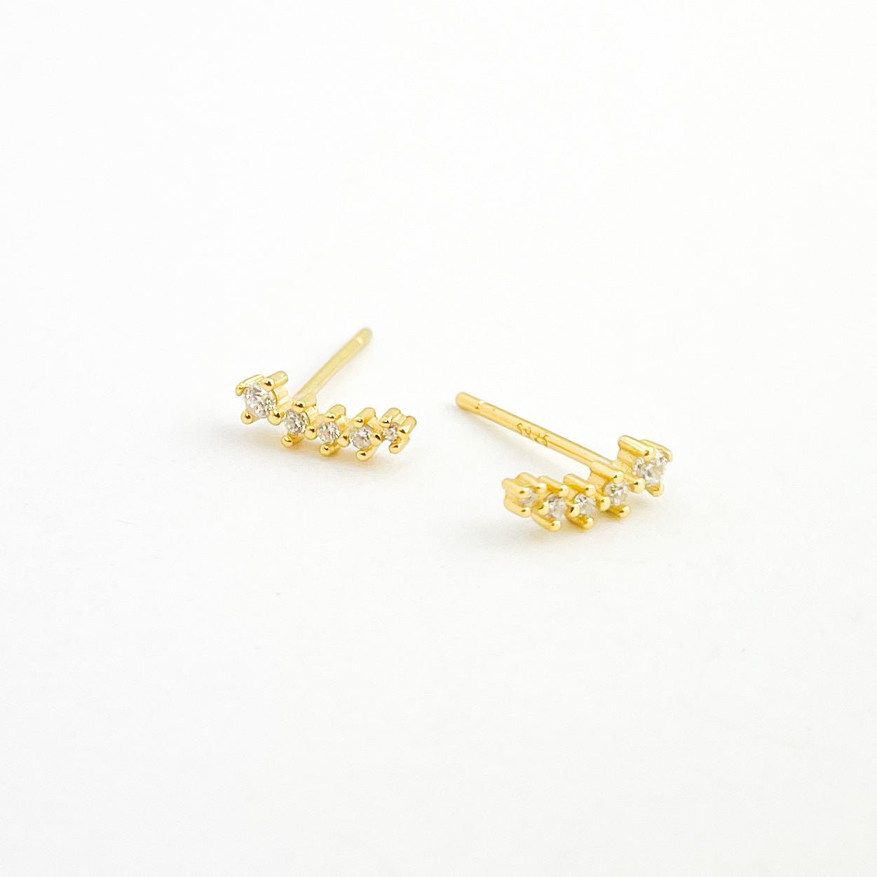 Gianna Sterling Studs in Gold - Flaire & Co.