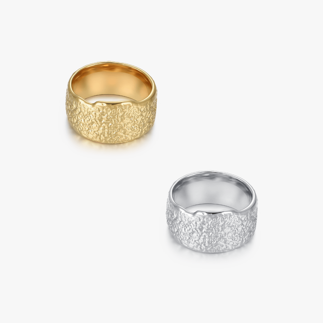 Glittering Sand Band Ring - Flaire & Co.