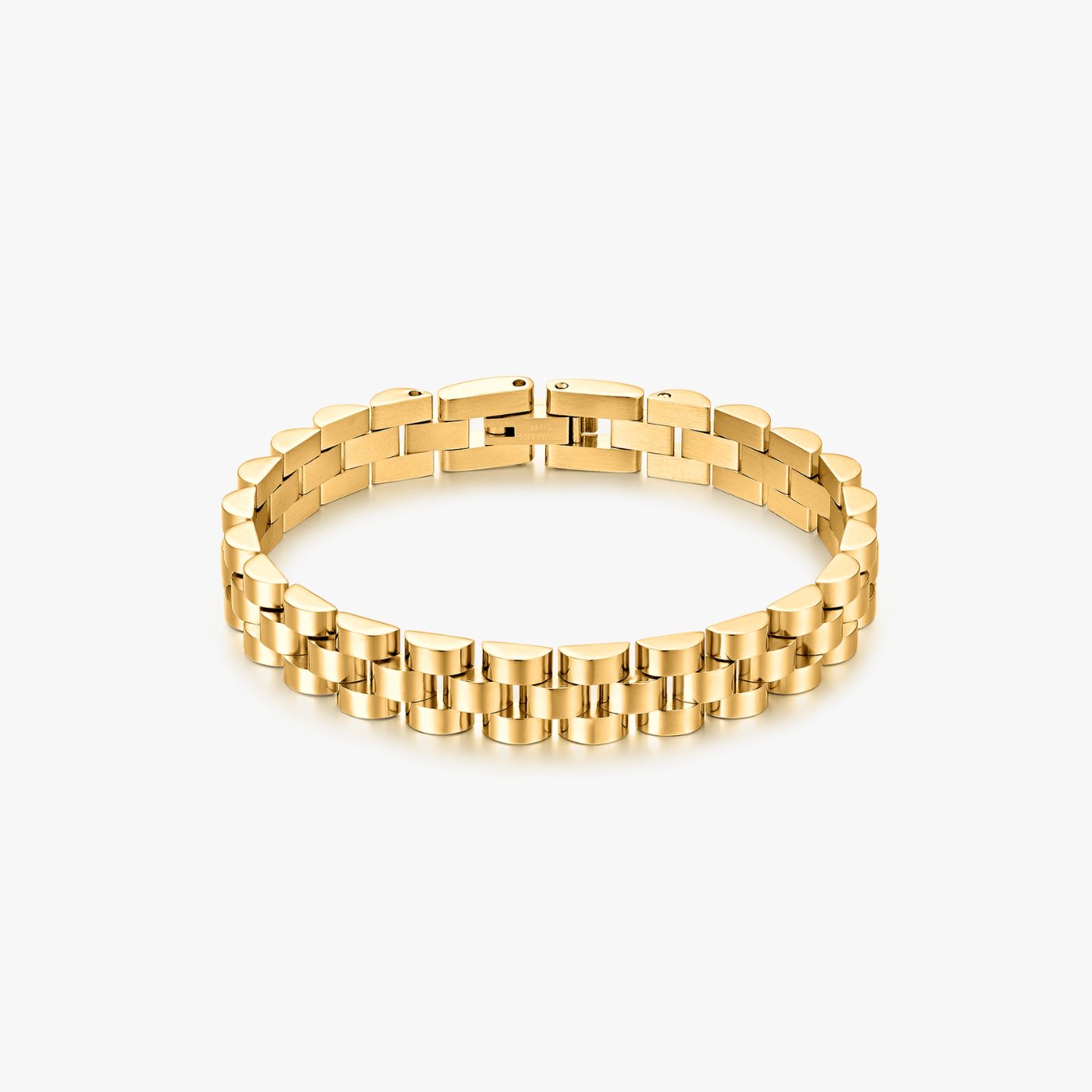 Gold Chunky Watch Band Bracelet - Flaire & Co.