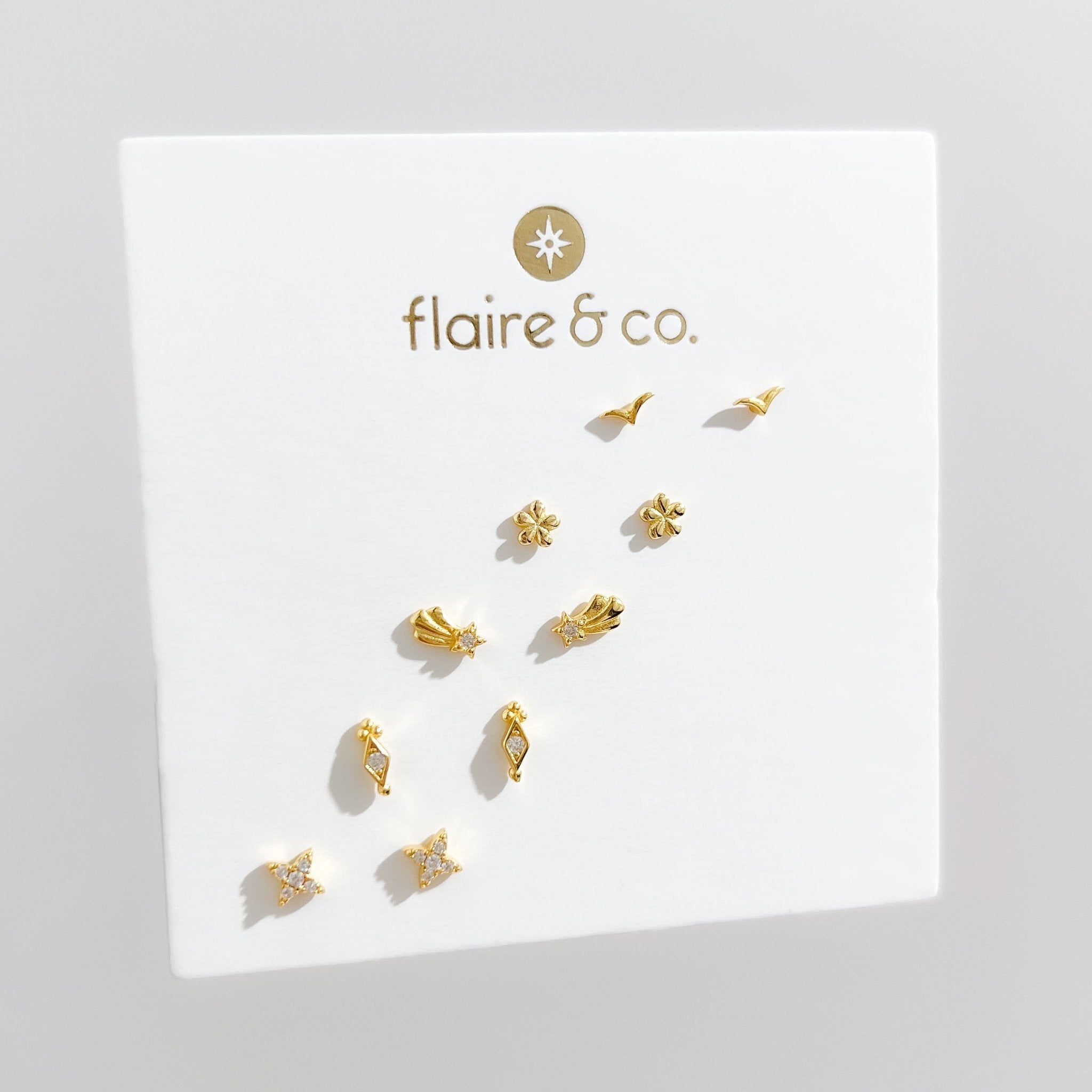 Gold Micro Studs Bundle - Flaire & Co.